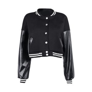 Chaqueta Varsity para Mujer, Estilo Urbano, Chaqueta Bomber con Letras, Ropa de Invierno Personalizada para Distribución al por Mayor - Product Image 4