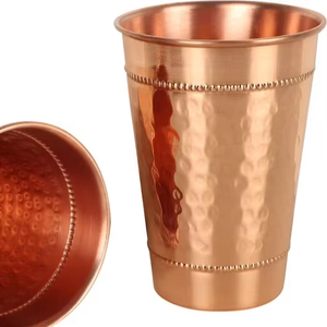 Verres à vin en cuivre et verre au design antique – Meilleur prix – Articles de cuisine pour l'eau potable – Vaisselle la plus demandée - Product Image 1