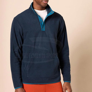 OEM Service High Quality Fashion <b>Pullover</b> Fleece <b>Jacket</b> with Custom Logo Stand Collar Winter Wear - Product Image 2