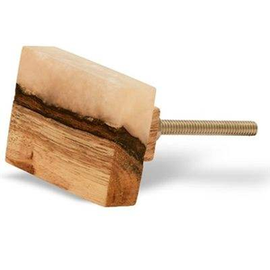 Poignée de porte en résine et bois BONE pour quincaillerie céramique - Product Image 4