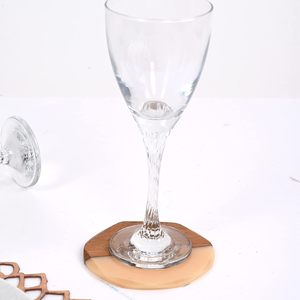 Posavasos Redondos de Madera de Mango y Resina Epoxi Hechos a Mano, Color Natural y Crema, 300 mm de Diámetro, Tamaño Personalizado - Product Image 4