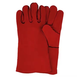 Gants de soudage en cuir de vachette pleine fleur de qualité supérieure, résistants à la chaleur, avec manchette de sécurité pour la protection des mains et les soins personnels - Product Image 4