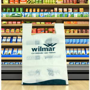 ถุงพลาสติกย่อยสลายได้แบบพิมพ์ลายตามสั่ง สำหรับใส่เสื้อยืด ใช้ในร้านขายของชำ ใช้ในชีวิตประจำวัน รับผลิตแบบ OEM ODM ขายส่ง - Product Image 1