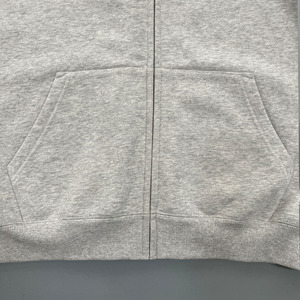 Vente en gros de sweats à capuche en molleton personnalisés de haute qualité, pour hommes, décontractés, coupe classique, respirants, séchage rapide, gris - Product Image 3