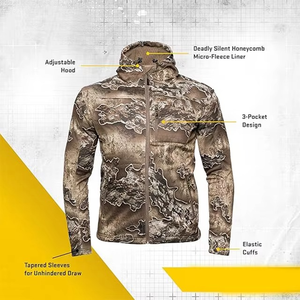 Veste de chasse imperméable unisexe en softshell respirant camouflage, vente en gros d'usine, tendance pour la chasse - Product Image 1