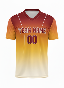 Diseño de Logotipo Personalizado, Camisetas Deportivas Estampadas con Cuello en V, Nombre del Equipo, Nombre del Jugador, Número, 100% Poliéster, Malla Ligera, Gsm - Product Image 5