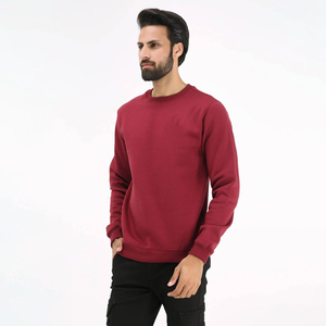 Men's Custom Logo Solid O-<b>Neck</b> Pullover Sweatshirt Casual Streetwear Embroidered Knitted Eco-Friendly Breathable Loose Fit - Product Image 3