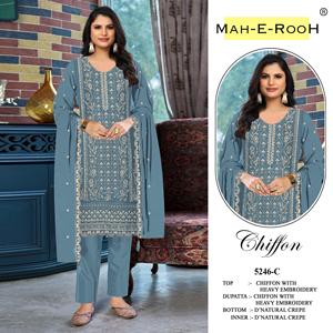 Robe pakistanaise en mousseline épaisse avec broderie de sequins et travail Khatli, tenue de soirée de créateur pour mariage et événements festifs - Product Image 3