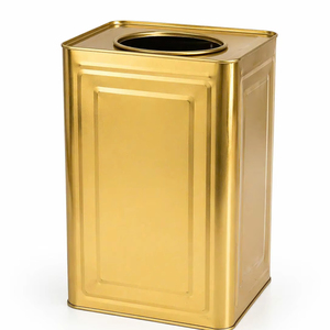 <b>Square</b> Plywood Tin Can for Cashew <b>Nuts</b> Ginkgo <b>Nuts</b> Edible Oil Food Grade Metal Packaging Airtight Custom Logo - Product Image 1