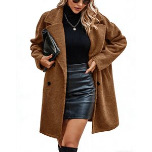 Belted Trench <b>Coat</b> <b>Womens</b> <b>Double</b> <b>Breasted</b> Long Overcoat Elegant Windproof Autumn Winter Outerwear Custom - Product Image 5