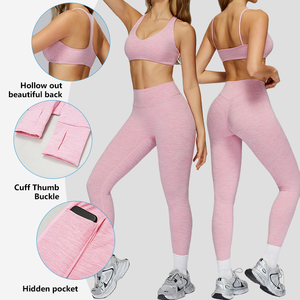 Heavy Fashion Printed Fitness Workout Yoga Set Sports Bra And Legging Set - Product Image 2