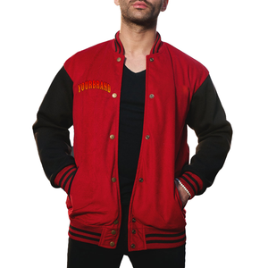 Dale un toque a tu estilo urbano con la chaqueta universitaria unisex para hombre, con cuello alto y diseño deportivo para mayor comodidad. - Product Image 1