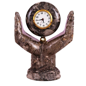 Premium Stone Craft Onyx And Marble <b>Clock</b> Modern Marble And Onyx <b>Clock</b> Handmade Luxury Stone Timepiece - Product Image 2