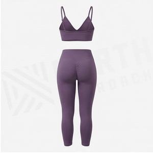 Ensemble de yoga 2 pièces North Approach, taille haute, longueur intégrale, sans couture, uni, vêtements de sport pour femmes - Product Image 2