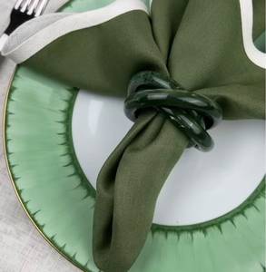 Hot Selling High Quality Resin Handmade Eco-Friendly Wedding <b>Napkin</b> <b>Ring</b> Holder Customizable Durable Modern Luxury Style Custom - Product Image 2
