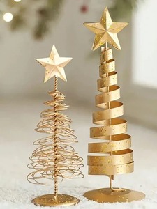 Elegant Metal <b>Christmas</b> <b>Tree</b> <b>Table</b> Decoration Premium Winter Home Decor Collection - Product Image 1