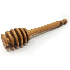 Cuchara de madera de mango largo para servir miel en botellas y utensilios de cocina de madera natural. - Product Image 3