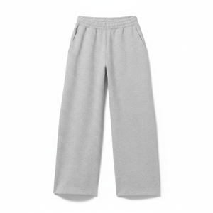 Pantalones Deportivos Anchos DRIFT Heather Grey para Hombre, Pantalones de Felpa 3/4, OEM ODM - Product Image 4