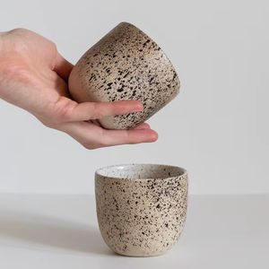 Tasse à café artisanale japonaise sans anse, en céramique rétro, par Universal Overseas - Product Image 1