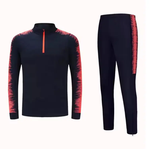 Survêtement Homme Rouge Demi-Zip Longueur Intégrale Dégradé de Couleurs Sportif Séchage Rapide Polyester Idéal Printemps - Product Image 2
