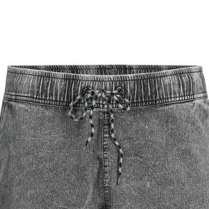 Shorts de jogging pour hommes effet délavé, en coton French Terry, ourlet brut, style vintage, streetwear, vente chaude, OEM ODM, 100% coton - Product Image 3
