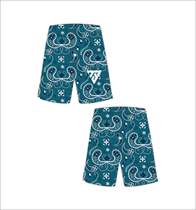 Shorts de Playa para Hombre con Estampado Paisley, Cintura Elástica, Secado Rápido, Estilo Casual - Product Image 1