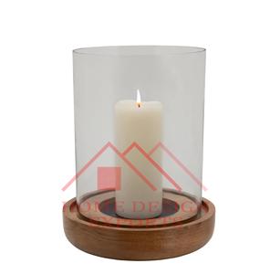 Bougeoir en bois de table de haute qualité avec verre votif meilleur vendeur bougeoirs en bois ronds pour la décoration d'événements - Product Image 6