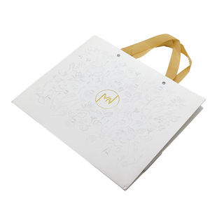 Custom Logo Recycled Art Paper Luxury Boutique Shopping <b>Bag</b> with Digital Printing and Handle - Product Image 3
