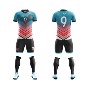 Maillot de football personnalisé en gros, lavé et coupé à la machine, design unique, uniforme de football à manches courtes imprimé - Product Image 1