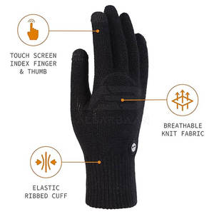 Gants d'hiver tactiles OEM en tissu imperméable pour l'extérieur par temps froid à bas prix - Product Image 5