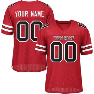Camiseta de Fútbol Americano Personalizada para Hombre, Blanca, Negra y Dorada, Cuello en V, Manga Corta, Malla Sublimada, Nombre del Equipo, Cualquier Nombre, 100% Poliéster Plus - Product Image 2