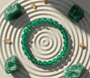 Handmade AAA Green Aventurine Round Bead Bracelet – Polished Gemstone Stretch Bracelet for <b>Men</b> & Women - Product Image 1