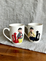 Vente en gros de tasses en céramique en argile polymère 3D avec logo personnalisé pour cadeau
