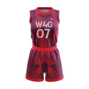 Conjunto de Uniforme de Baloncesto para Niñas, 100% Poliéster, Sin Mangas, Impresión por Sublimación, Personalizable con Nombre del Equipo, Absorbe la Humedad, Tallas Grandes - Product Image 1