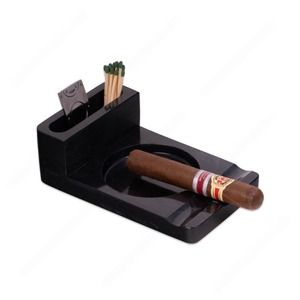 Cenicero rectangular de mármol negro hecho a mano a precio de mayorista, cenicero de mármol con logotipo personalizado para hotel y oficina - Product Image 3