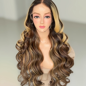Perruque de Cheveux Naturels Vietnamiens de Qualité Supérieure 100% Cheveux Humains, Perruque Frontale en Dentelle, Cheveux Ondulés - Product Image 4