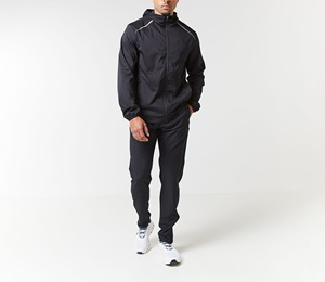 Custom Reflective Zip up Nylon <b>Jacket</b> and Nylon <b>Track</b> Pants Windbreaker Tracksuit Lightweight Jogger Nylon Windcheater Set - Product Image 1