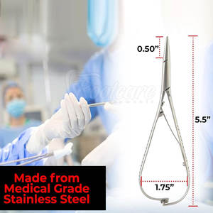 Herramienta de Sutura Quirúrgica, Porta Agujas Mathieu, Grado Médico, Reutilizable, Acero Inoxidable, Manual - Product Image 2