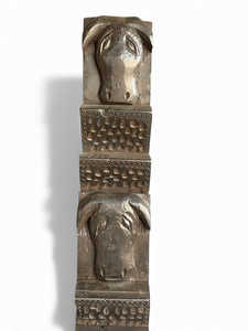 Panel de Pared de Madera Tribal Naga de la India, Tallado a Mano, Decoración Arquitectónica, Estilo Rústico Antiguo, para Interiores de Hotel, Combinable, 1 Contenedor - Product Image 4