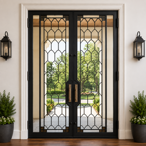 Portes d'entrée en fer forgé sur mesure, conçues pour les entrées de maisons de luxe, avec des designs élégants, une sécurité supérieure et une durabilité accrue - Product Image 1