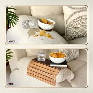 โรงงานผลิตถาดวางแขนโซฟาไม้คุณภาพส่งออก |   โต๊ะวางแขนโซฟาไม้ไผ่ |   ผู้ผลิตขายส่งแบบ OEM - Product Image 3