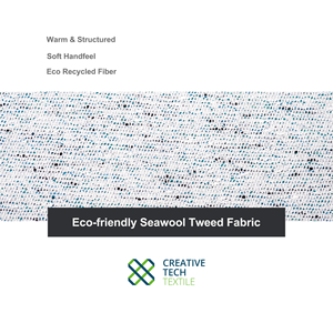 RCO-2B2376 Recycle Seawool PET/Poly/AC/R/NY/LUX=22/42/17/10/7/2 Y/D, Chenille de luxe tendance fabriquée à partir de Seawool recyclé durablement mélangé - Product Image 5