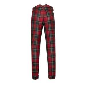 Custom Red Plaid <strong>Tartan</strong> <strong>Men</strong> <strong>Trousers</strong> Slim Fit Casual Streetwear Pants With Pockets OEM ODM Wholesale Manufacturer Bulk Supply - Product Image 1