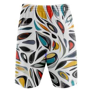 Short de bain pour homme en polyester respirant, grande taille, tissé, avec poches, pour la plage et le surf - Product Image 2