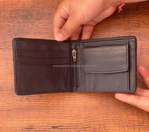 ออกแบบใหม่ของแท้หนังหรูหรากระเป๋าสตางค์ผมบนหนัง Cowhide โลหะผู้ชาย Bi-fold กระเป๋าสตางค์ผู้ถือบัตรของขวัญเงินสดสําหรับเขา - Product Image 6