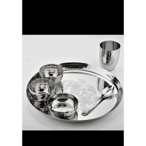 Service de table en laiton pur fait main, ensemble de luxe Maharaja Thali avec finition dorée polie, non toxique, écologique, vaisselle artisanale indienne - Product Image 2