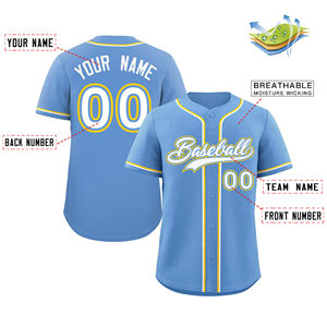 Camiseta de Béisbol Personalizada para Adultos, Camiseta de Softbol con Botones, Sublimada, Bordado Tackle Twill, Nombre del Equipo, Número, Malla Transpirable, Tallas Grandes - Product Image 6