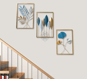 Decoración de Pared de Metal con Hojas de Hierro Modernas, Arte Abstracto para Colgar en la Pared, para Sala de Estar, Fondo de Sofá, Venta al Por Mayor - Product Image 2