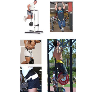 Neoprene Dip Belts with Metal Chain Adjustable for Fitness Protective Gear Adult Male Standard Style - Product Image 6