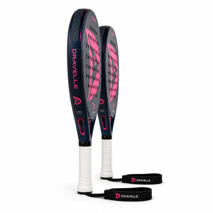 Raqueta de Pádel Profesional para Mujer con Logotipo Personalizado, Fibra de Carbono 3K, Núcleo HRD Power Core, 365g, Color Azul Marino y Rosa, Venta al Por Mayor - Product Image 4